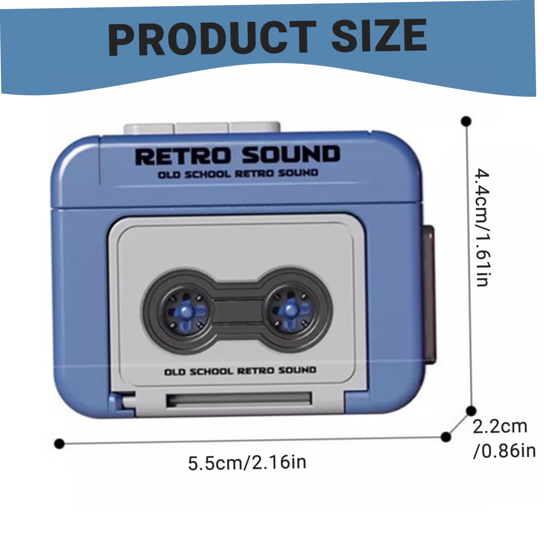 Mini grabadora de Cinta, Llavero de Mini grabadora, Llavero de Reproductor de Casete Retro grabable de plástico con música, Reproductor de microcassette para Mochilas, Bolsos, portátil