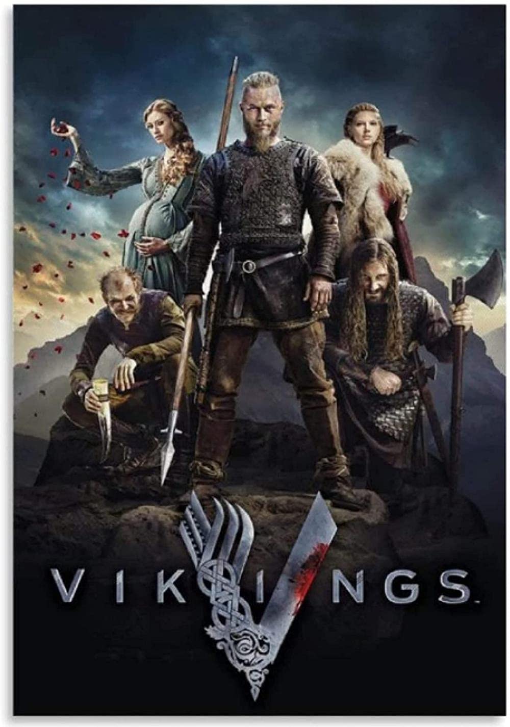 ERUZO 5D Diamond Painting Cross Stitch Movie Vikings Art Home Wall Decoration 30x40cm