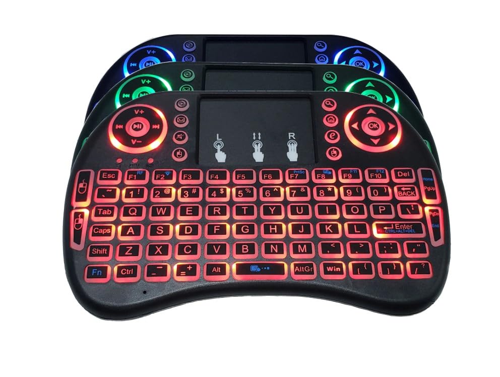 Mini clavier portable touches lumineuses RBG et souris haute précision