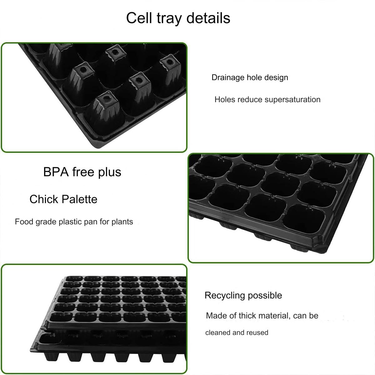 Amazon | 育苗ポット 72穴 育苗トレイ 5個セット/10個セット 種まき