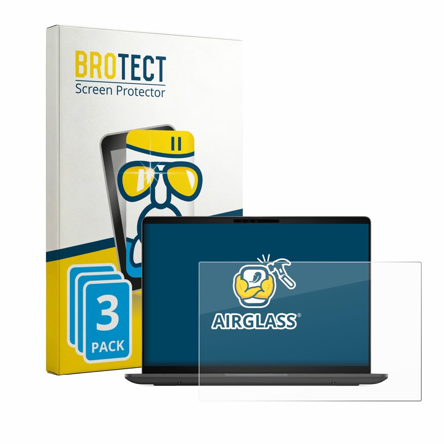 brotect Pellicola Protettiva Vetro per Dell Pro 5 Series 14 P514260 Protezione Schermo (3 Pezzi) [Durezza Estrema 9H, Chiaro]