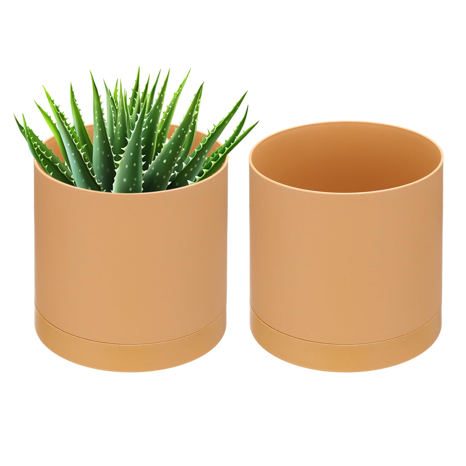 PATIKIL 6 Inch/15cm Plastic Plant Pots