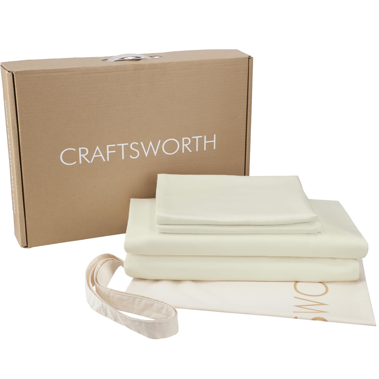 CRAFTSWORTH 100 Egyptian Cotton Sheets Full 4 Piece Set