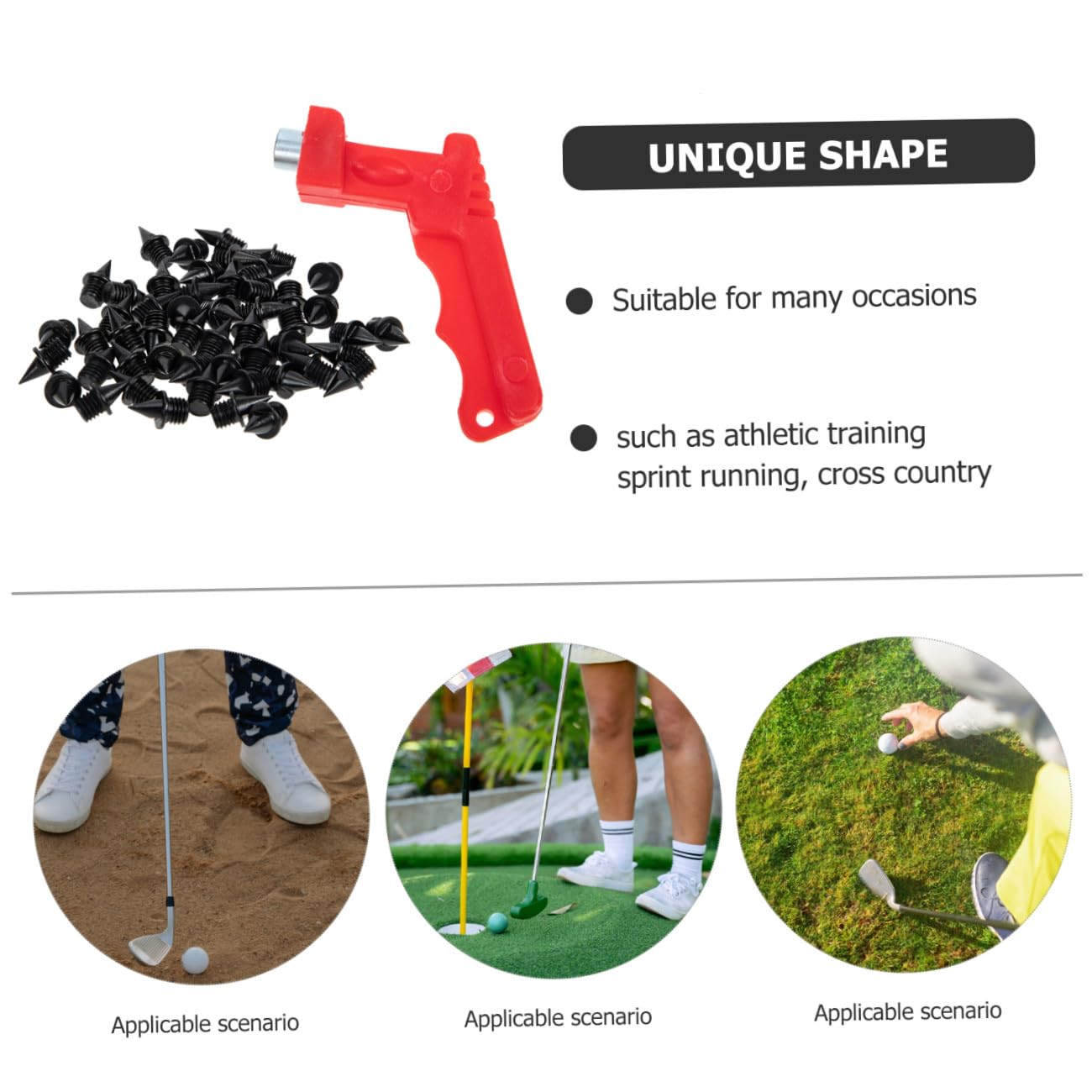 BESPORTBLE 3 Set Di Chiodi Di Ricambio Per Scarpe Sportive Da Uomo Chiodi Da Pista Suola Antiscivolo Per Corsa E Golf