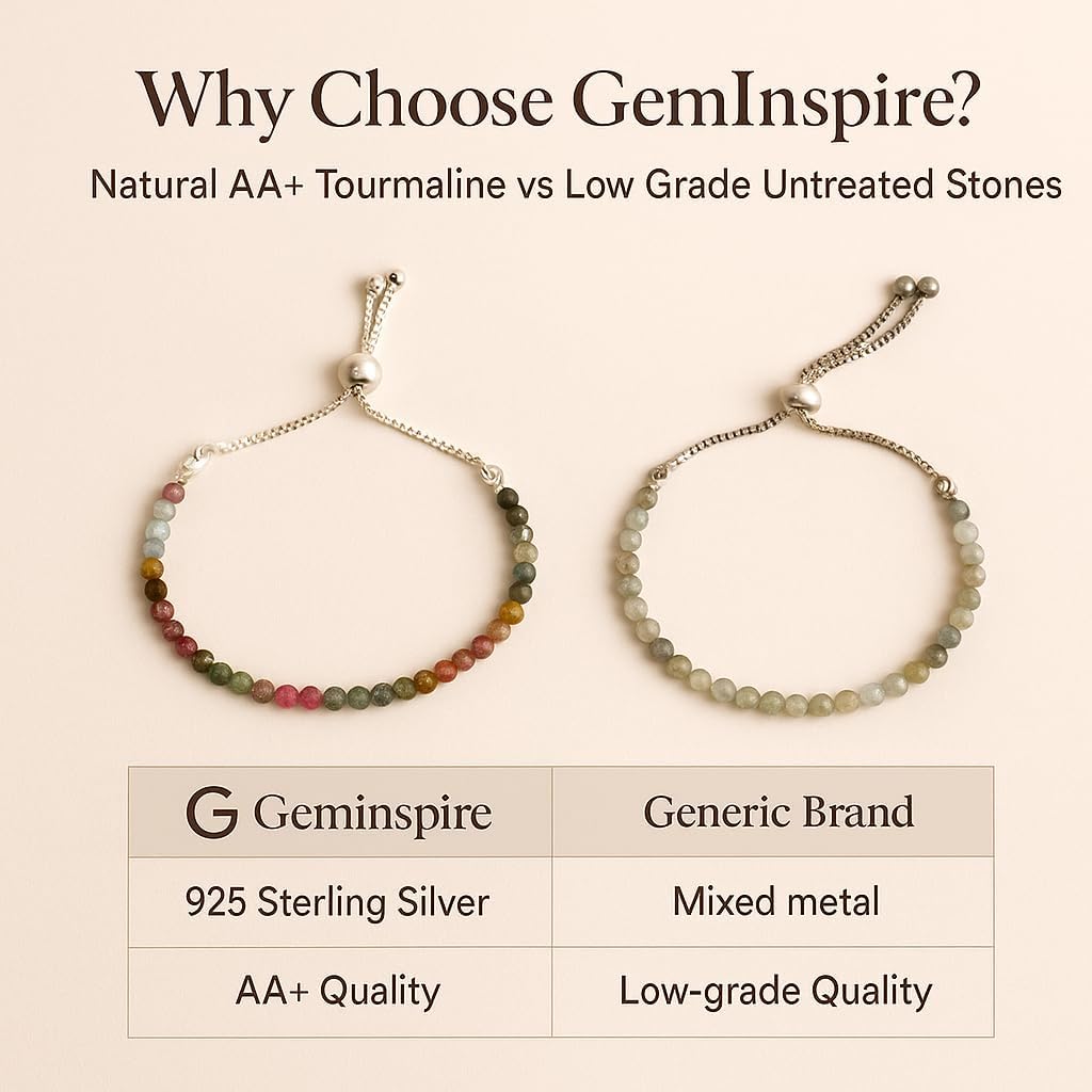 Natural Gemstone Beaded Bracelet, Bolo Bracelet, Pull Bracelet for Women, Lightweight Jewelry, Everyday Wear, Gift for Mom, 925 Silver Slider Chain Adjustable up to 8 Inches - Image 6