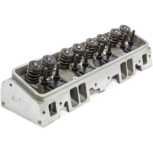 Flotek Cylinder Head, Assembled, 2.020/1.600 in Valves, 180 cc Intake, 64 cc Chamber, 1.460 in Springs, Straight Plug, Aluminum, Small Block Chevy, Each (102-505)