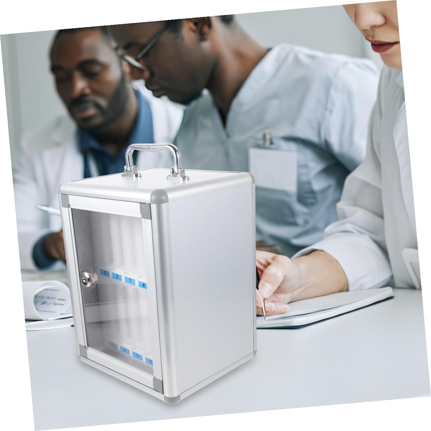 Gadpiparty Cell Phone Storage Locker with Design Phone Organizer with Handle Mobile Phone Case for Offices Schools and Restaurants Cell Capacity