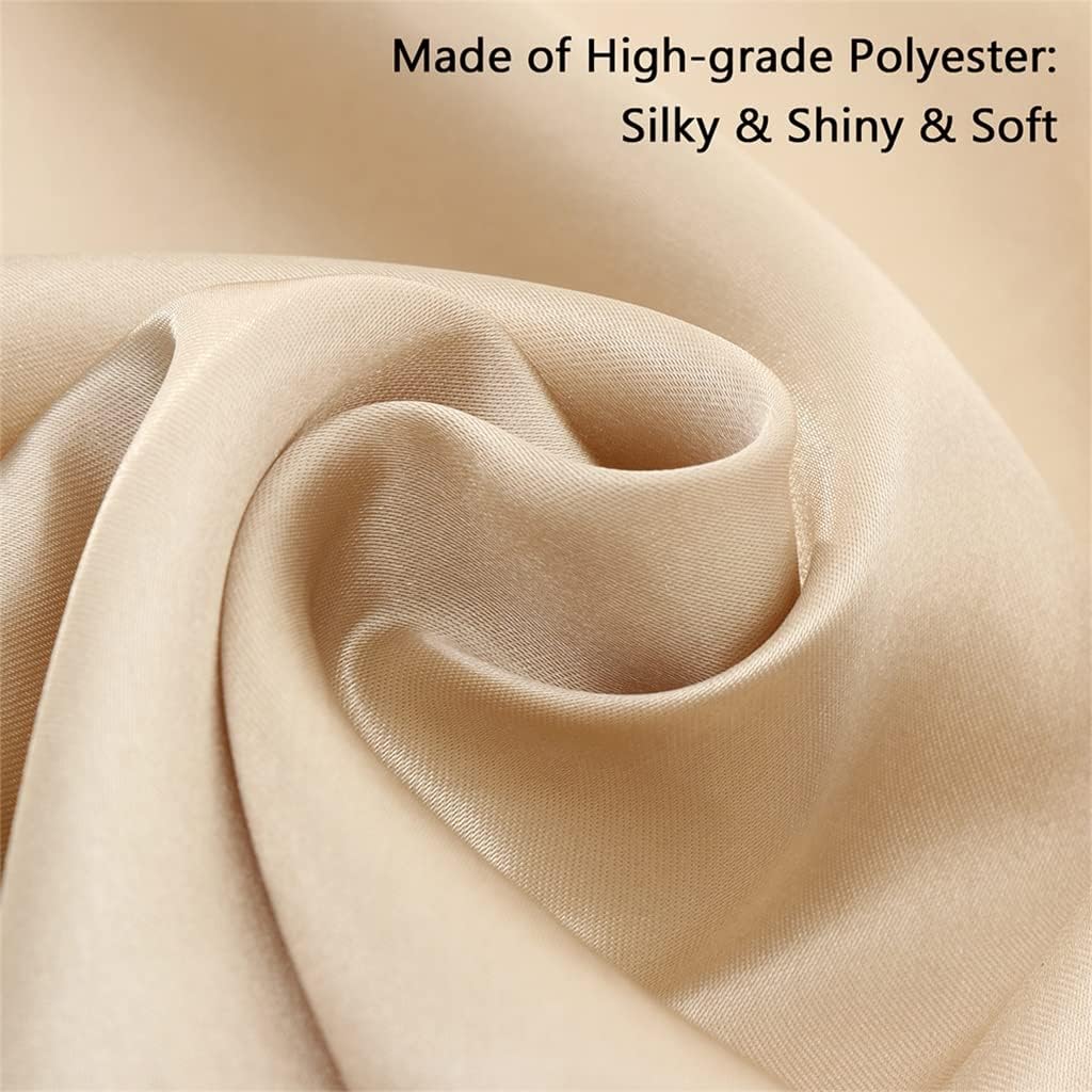 40x40cm Square Table Napkins Faux Satin Cloth Hemmed Handkerchief Wedding Dinner Decor