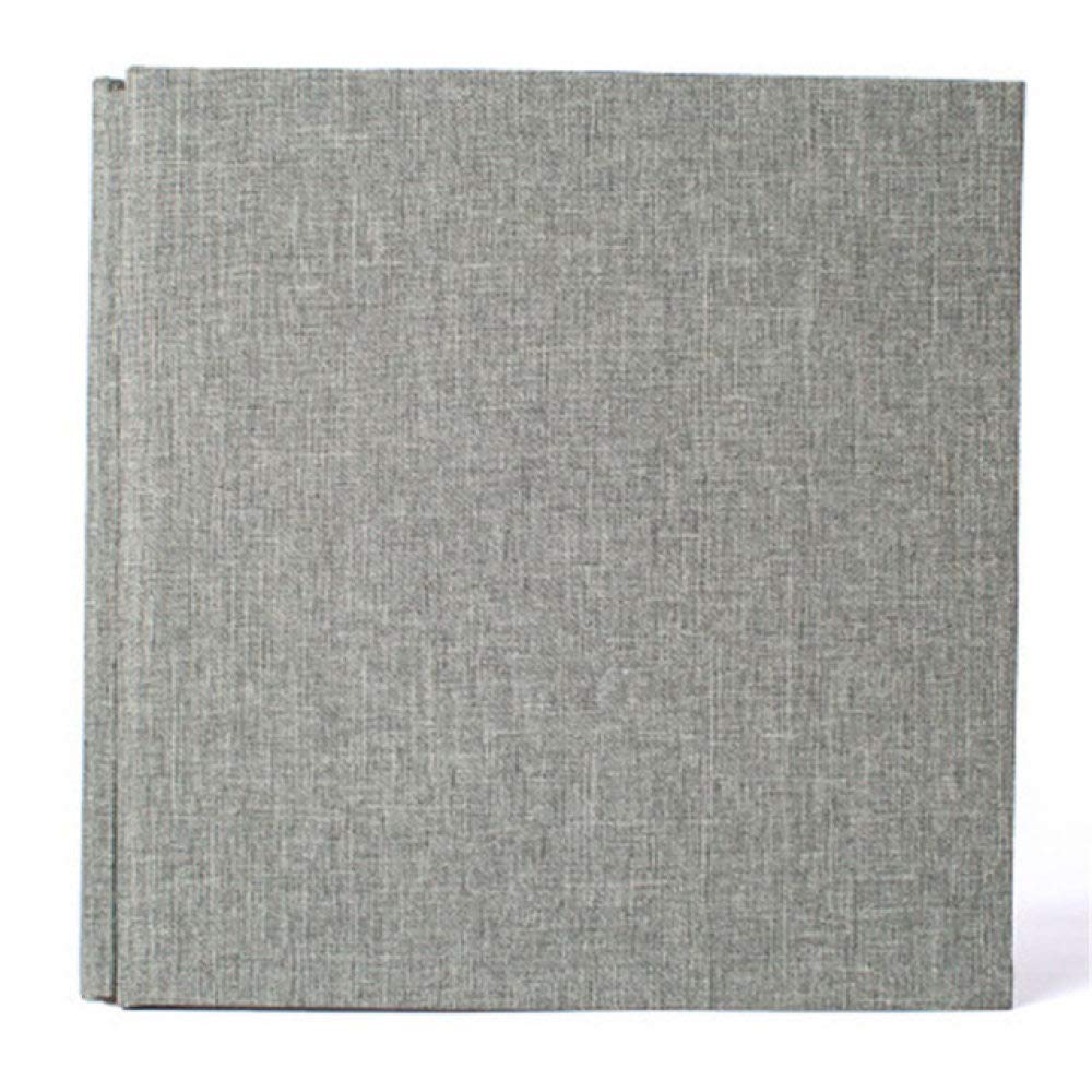 40 cm, 20 stron, samoprzylepny album fotograficzny, DIY, do scrapbookingu, rustykalny lniany obrus, personalizowany album na ślub, album pamiątkowy, szary, biały