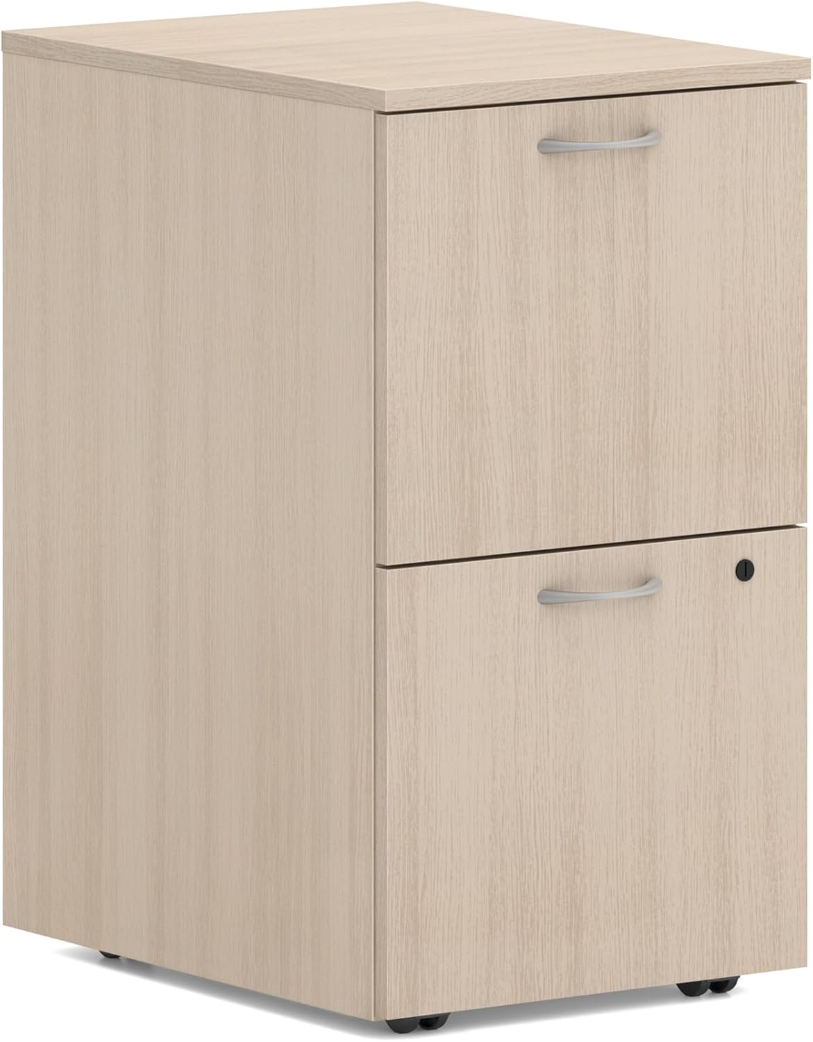 HON MOD 3 Drawer File Cabinet On Wheels, Mobile Pedestal for Filing Cabinets for Home Office, 15" W Portable Storage, Walnut