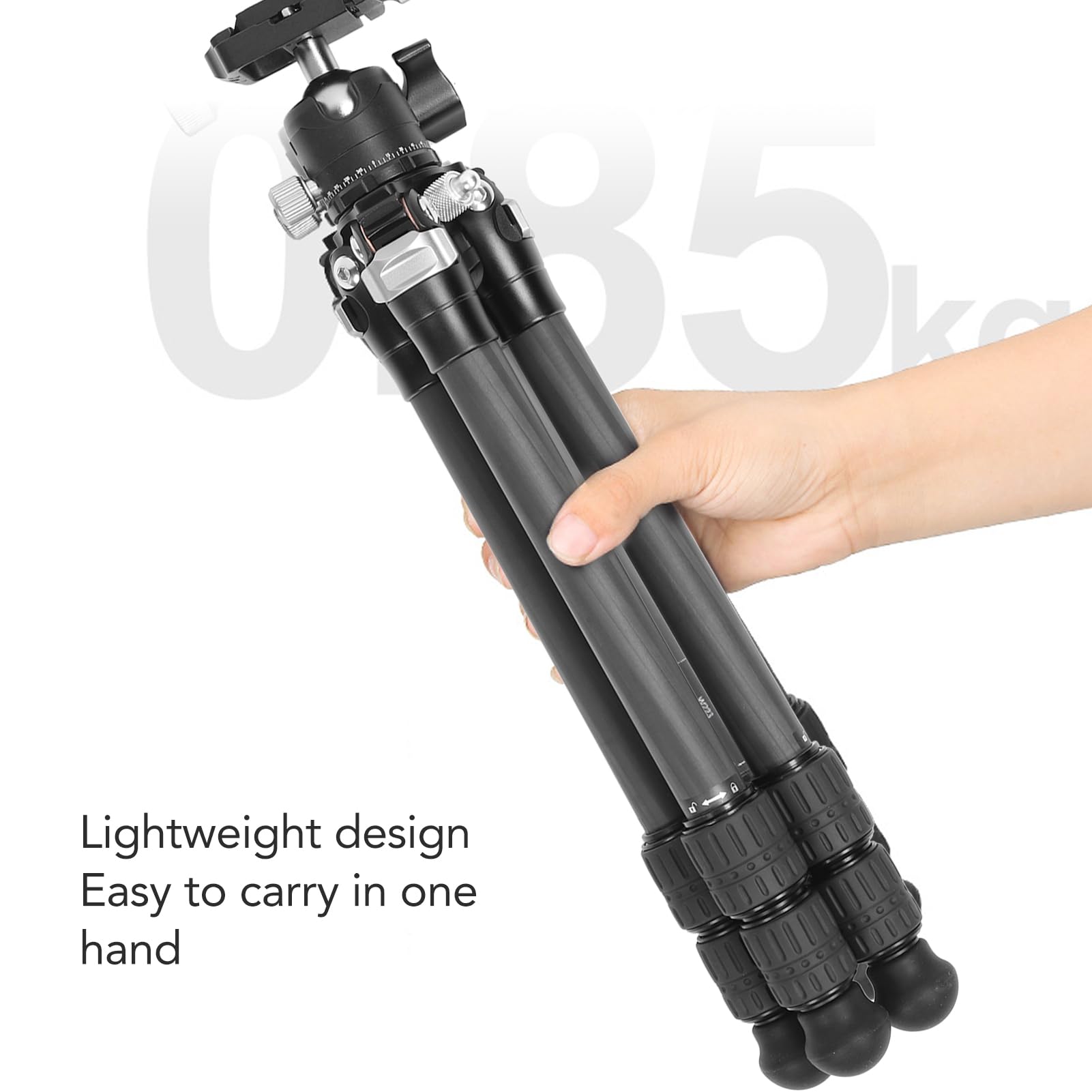 Srliya Treppiede Compatto per Fotocamera in Fibra di Carbonio con Gambe Regolabili, Ideale per la Fotografia Macro