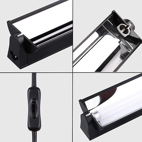 Miniatura 3 de Aiicioo Kit combinado de iluminación T5 UVB  Lámpara de campana de terrario Desert 10.0 y bombilla T5 HO UVB de alto rendimiento para reptiles