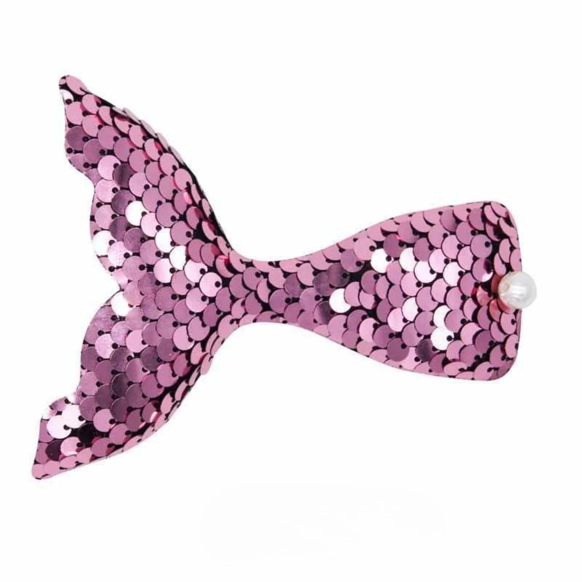 Mermaid Tail Sequin Hair Clip, Alloy Duckbill Barrette with Faux Pearl Accents for Parties, Festivals and Photos