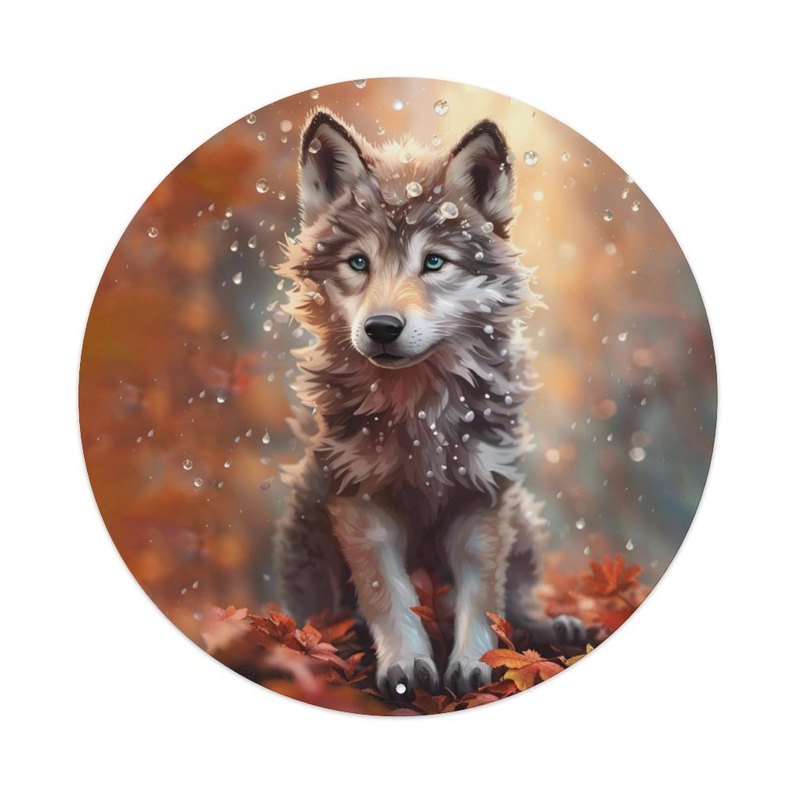 Animals Artwork Iranian Wolf Vintage Metal Tin Sign Plaque Wall Decor for Cafe, Club Bar, Office, Garden Metal Poster 8x8Inch