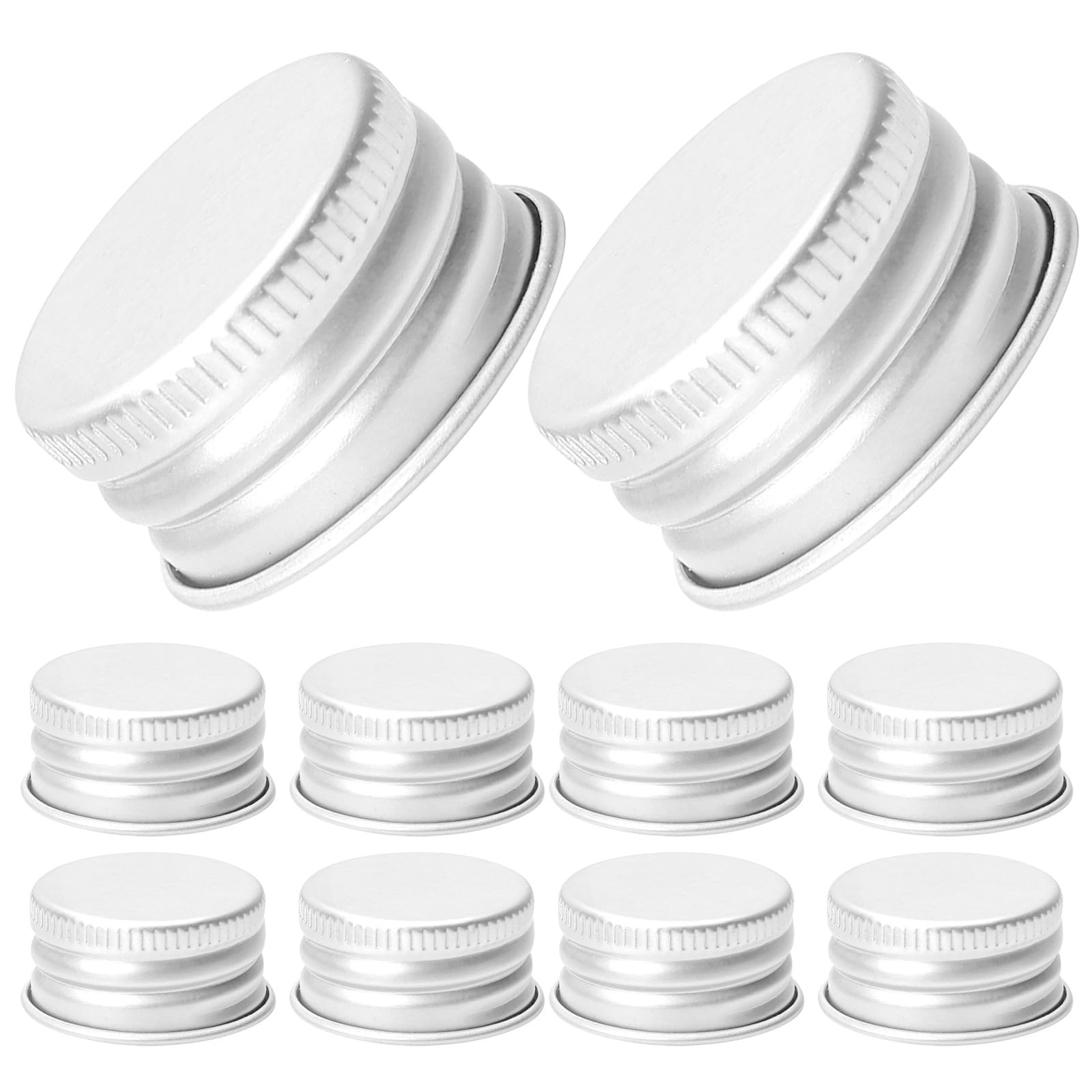 DOITOOL 50 Tappi a Vite in Alluminio da 24 Mm – Coperchi Trasparenti per Barattoli a Tenuta Stagna, Coperchi Riutilizzabili per Bottiglie di Vetro, Adatti per Conserve e Uso Domestico