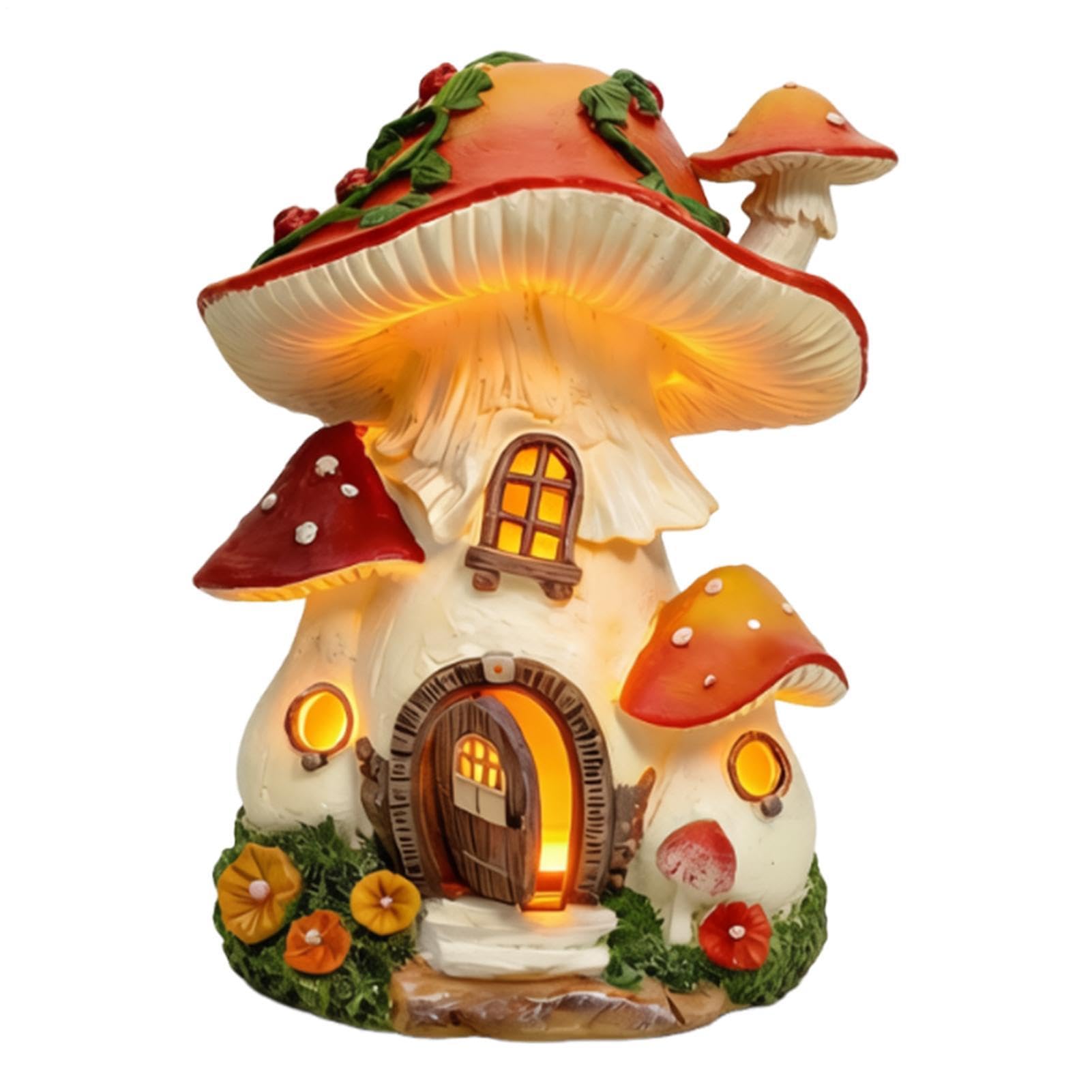 Lampe solaire champignon pour jardin de cottage et decoration de balcon chaleureuse