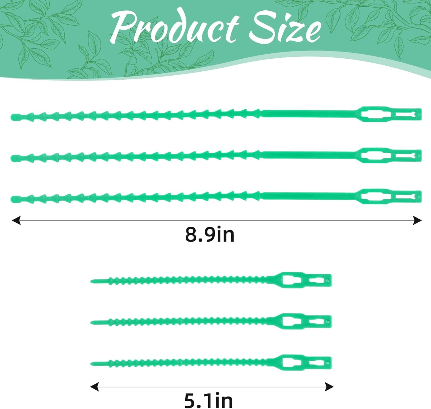 200PCS Adjustable Garden Plant Twist Ties, Multi-Function Sturdy and Flexible Green Plastic Ties, Support Ties Reusable for Gardening Plants Growth and Care