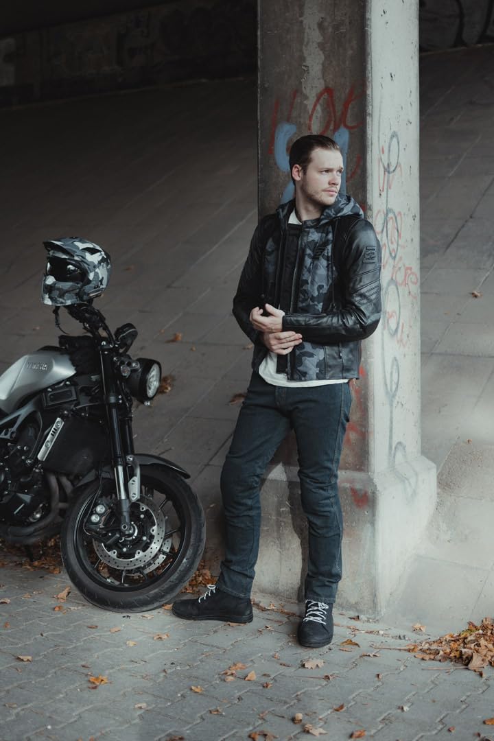 Bogotto Radic Motorrad Leder-/Textiljacke, schwarz, S