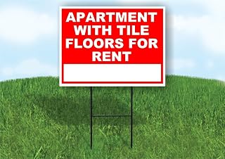 Apartment with tile floors for rent Write On Me Red 18x24 in Single Sided Yard Road Sign w/Stand