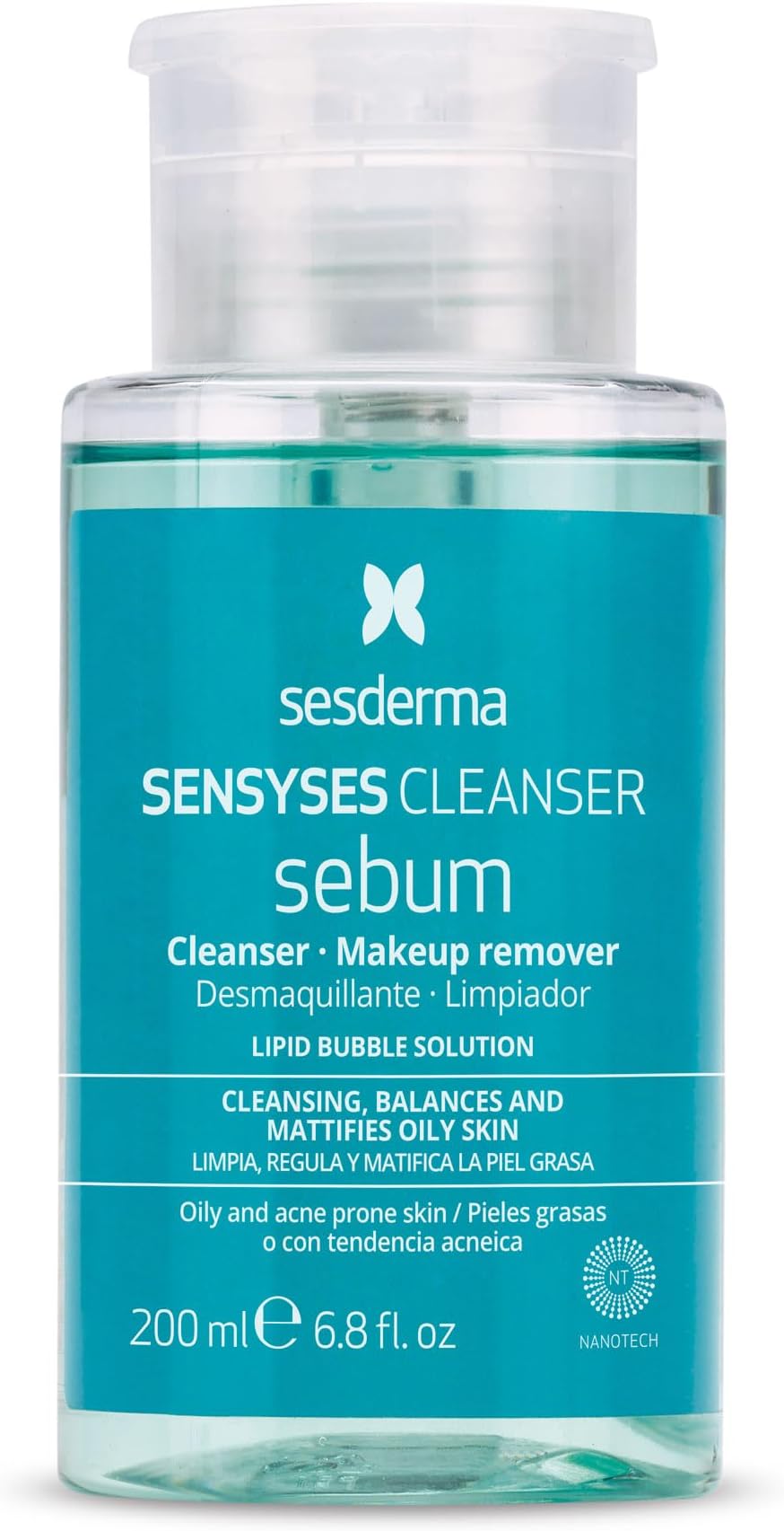 Sensyses Cleanser Sebum – Sebum-Regulating Makeup Remover – Repairs and Balances the Skin – 200 ml