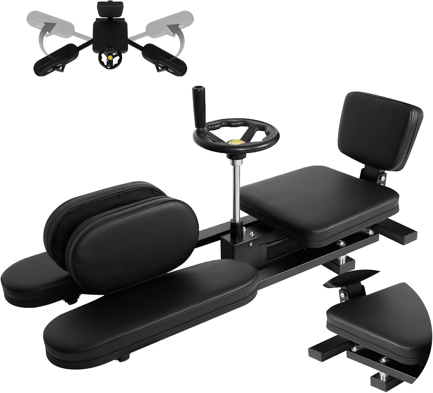 Leg Stretcher Machine, 350LBS Heavy Duty Steel Split Machine for Flexibility, Soft Padding Rotating Handle and Silent Wheels, 240 Degrees Leg Stretching Split Machine for Yoga Pilates Fitness Leg Stretcher Machine, 350LBS Heavy Duty Steel Split Machine for Flexibility, Soft Padding Rotating Handle and Silent Wheels, 240 Degrees Leg Stretching Split Machine for Yoga Pilates Fitness