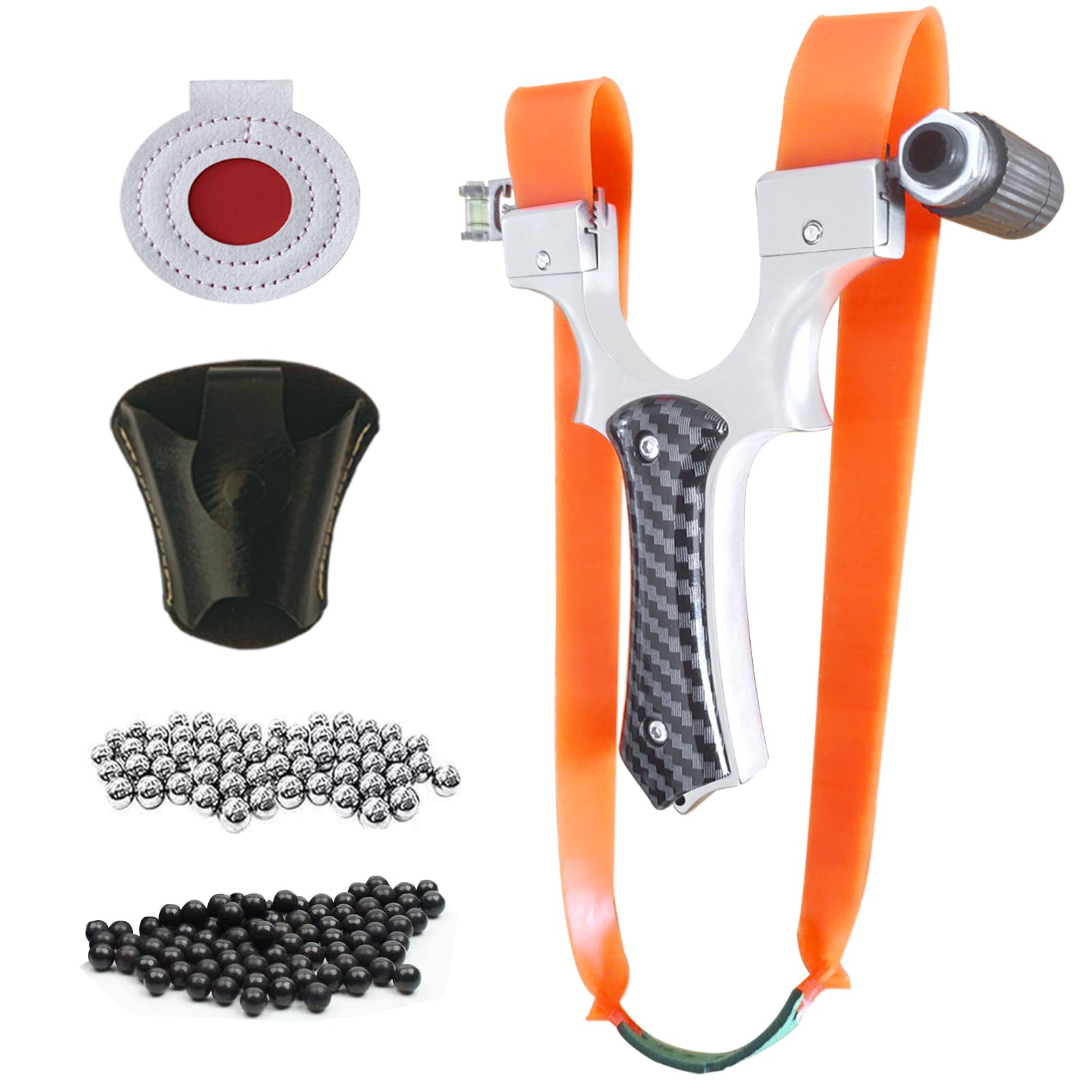 Professional Slingshots for Adults - Heavy-Duty Hunting Sling Shot with Ergonomic Grip & Ammo Pouch, Tactical Outdoor Gear for Target Practice, Survival Training