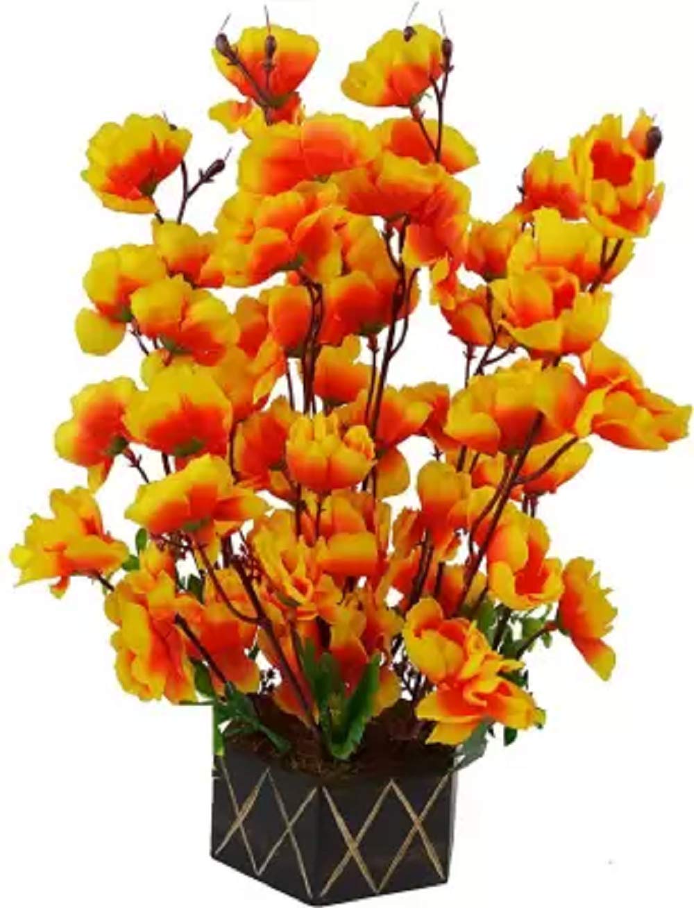 Buy KAYKON Beautiful Orchid Pot Gold Orchids Artificial Flower with Pot