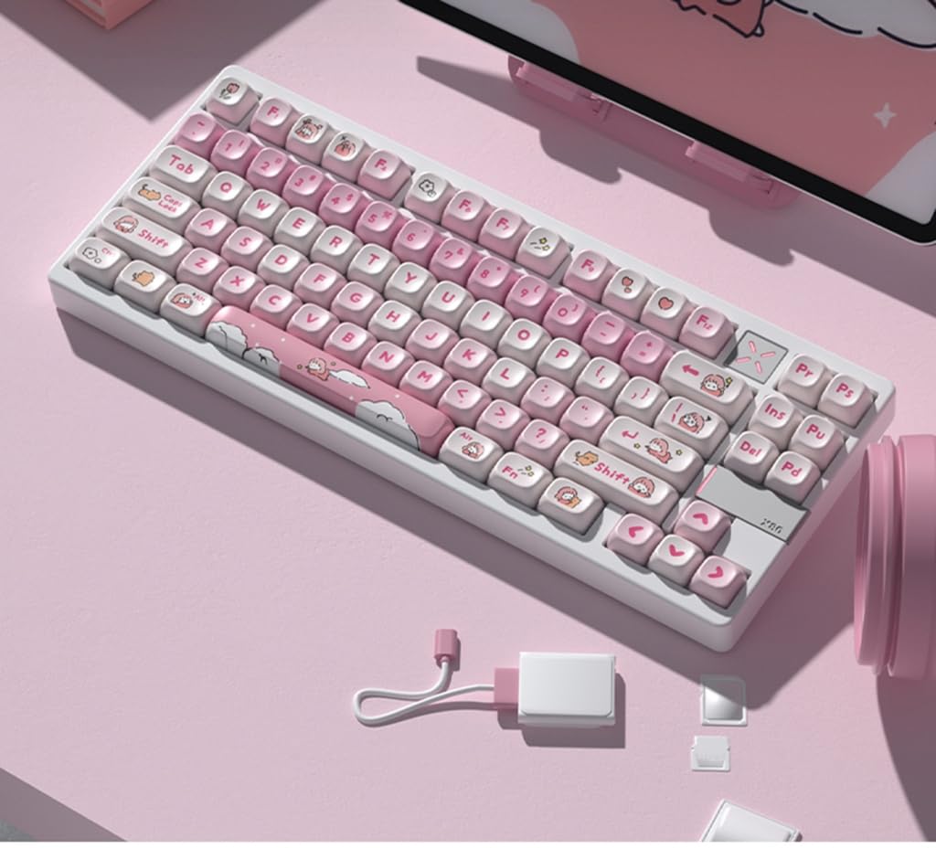 Leniwy motyw tematyczny 129 klawiszy nasadki klawiszy Dye Subbed Keycap do klawiatur mechanicznych