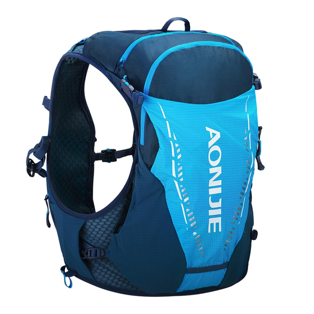 Running Hydration Vest Comfortable Multi-Functional Hydration Backpack for Hiking Climbing Cycling Marathon (Blue,S/M)