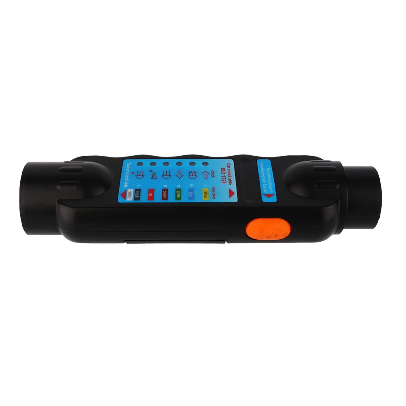 7-pinowe Narzędzie do Testowania Przyczepy, Uniwersalny Tester Wtyczki Przyczepy 12V Tester Wtyczki Przyczepy Narzędzie Diagnostyczne (czarny)