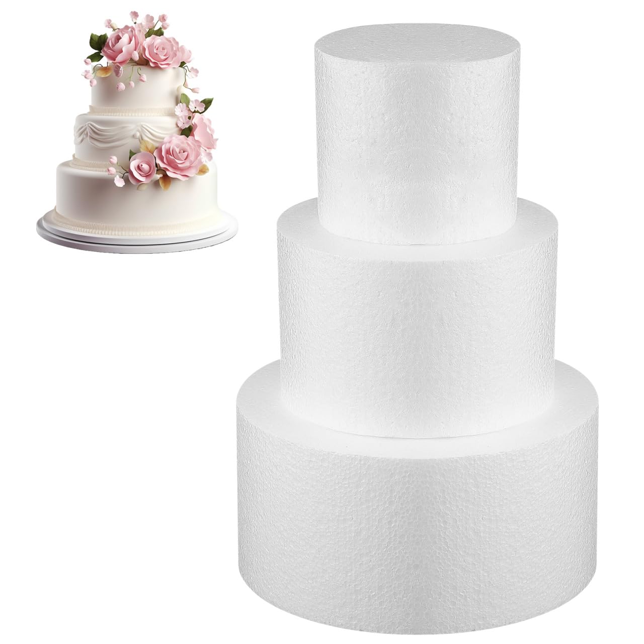 Sucettes rondes en mousse pour gâteau de mariage et décoration factice
