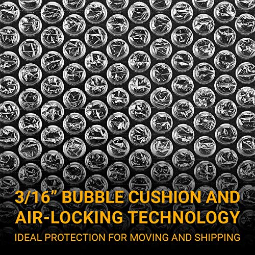 Bubble Cushioning Wrap Roll 2 Pack 3/16" Air Bubble 12 Inch X 74 Feet Total, Perforated Every 12 Inch With 20Pcs Fragile Stickers Packing Supplies For Heavy-Duty Moving Shipping #TOP2