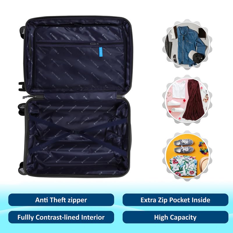 Image of Polo Class 2Pc Set Trolley Bags (24 /28 inch) - Black