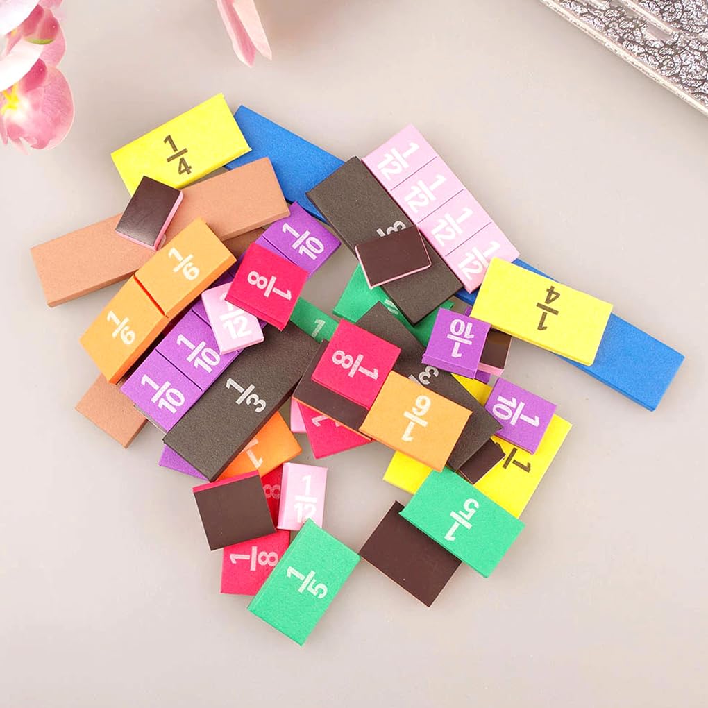 5 set 102 pezzi bambini EVA Frazione piastrelle matematica imparare aiuto didattico calcolo fornitura scuola elementare scuola primaria prescolare