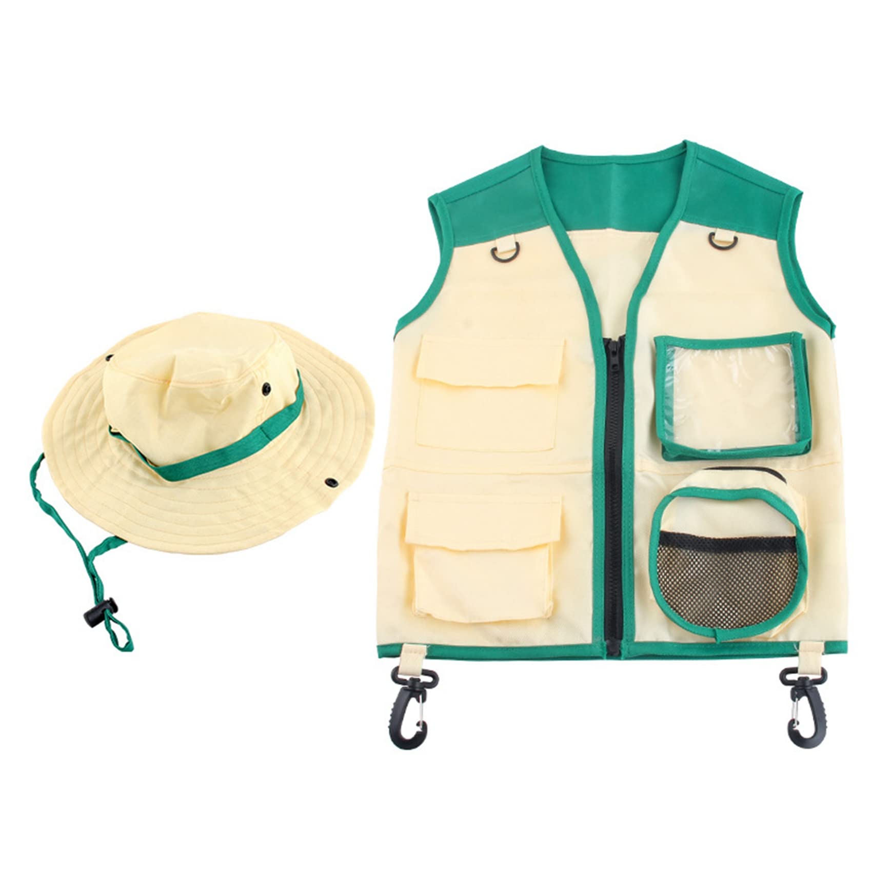 Toyvian – Kit D'explorateur Enfant – Gilet, Chapeau, Pelle, Bouteille, Boussole – Cosplay Aventure Plein Air