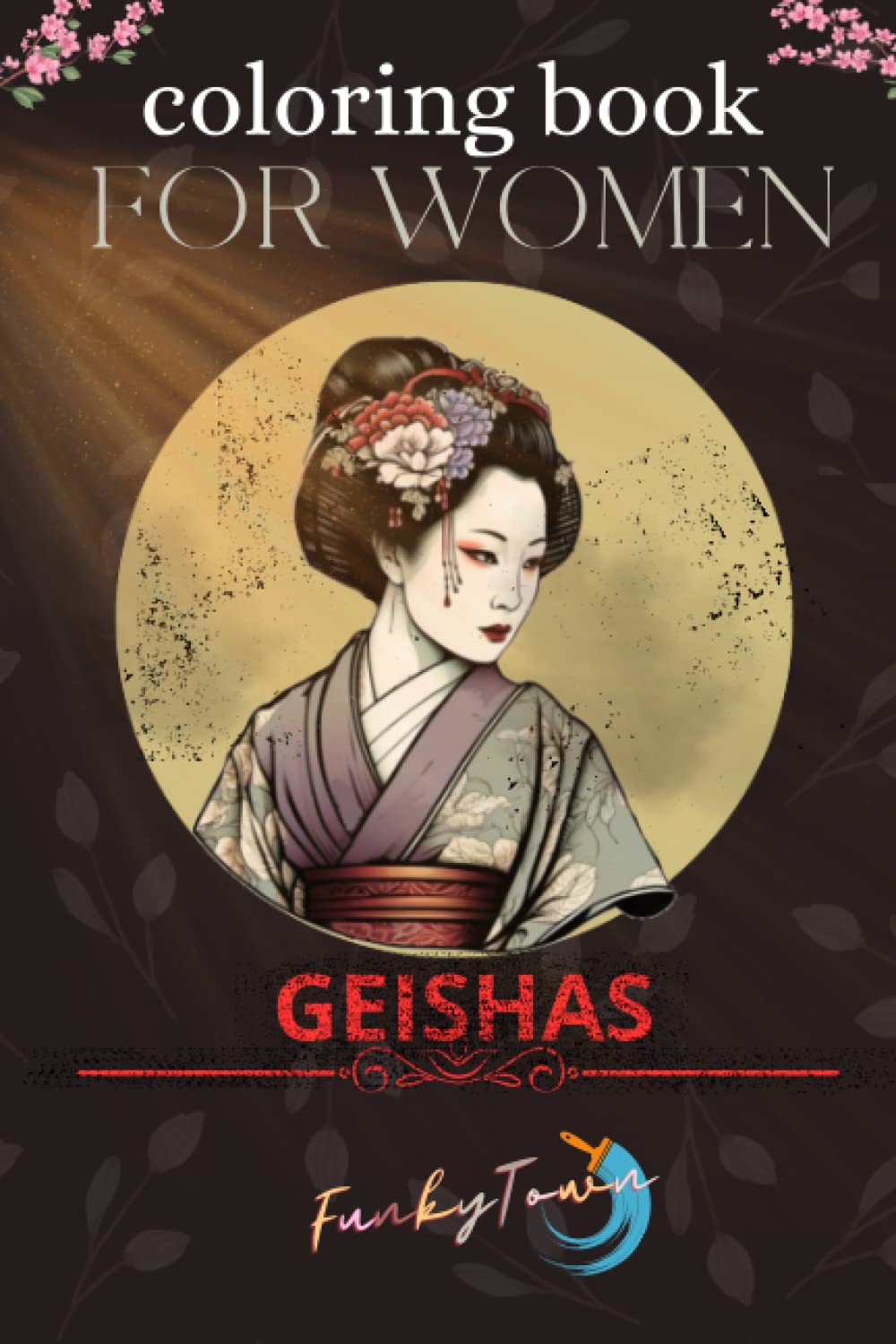 coloring book for women: geishas