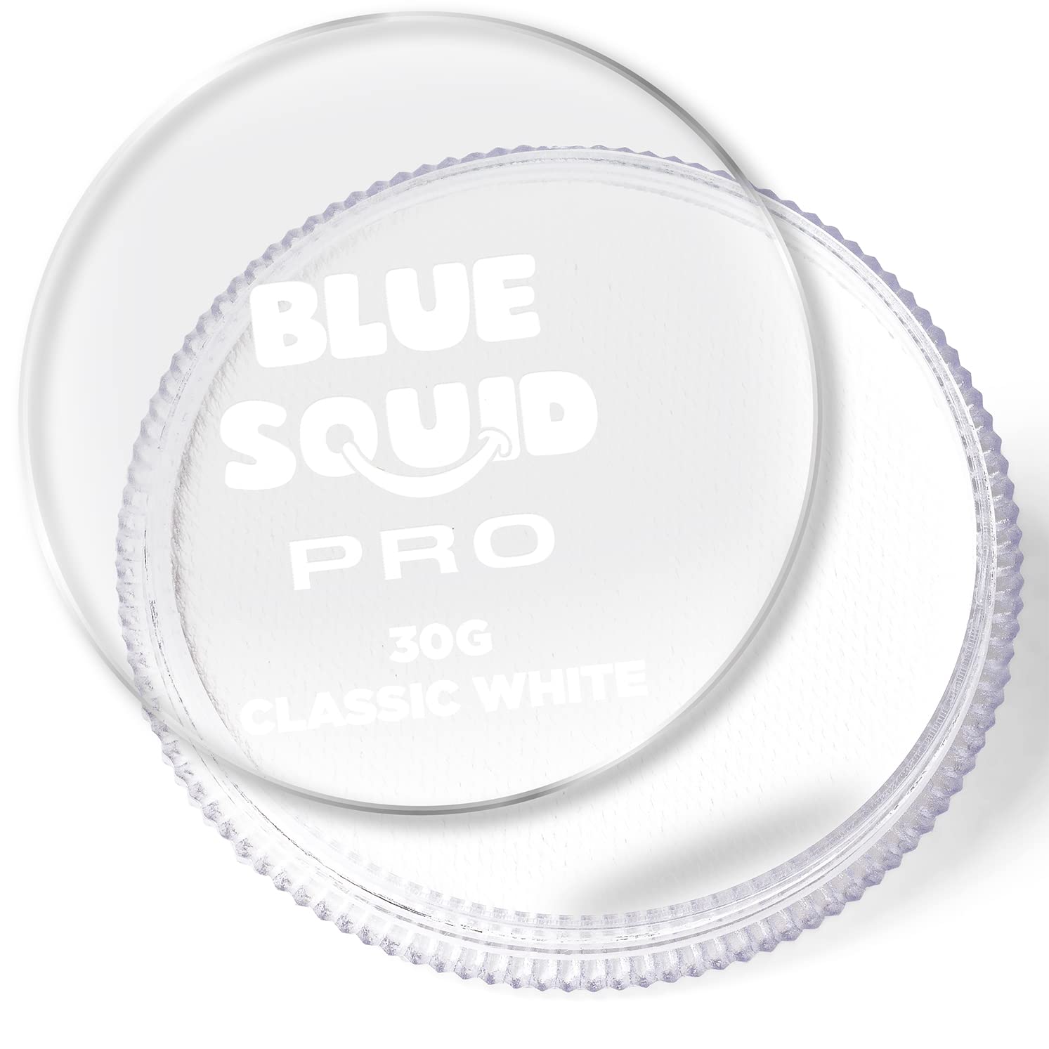 Blue Squid PRO Face Paint - Professional Water Based Single Cake Facepaint & Body Paints - SFX Makeup, Kids Adults Face Painting for Costume, Halloween, Cosplay - Classic White 30g / 1oz
