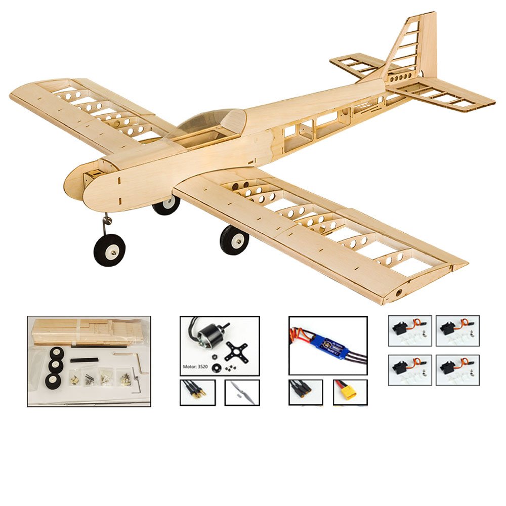 Buy DW Hobby T30 RC Plane Kit, 1.4M Laser Cut Balsa Wood Flying Model