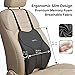 TripPal Adjustable Lumbar Support for Car: 4-Way Lower Back Pillow with 3