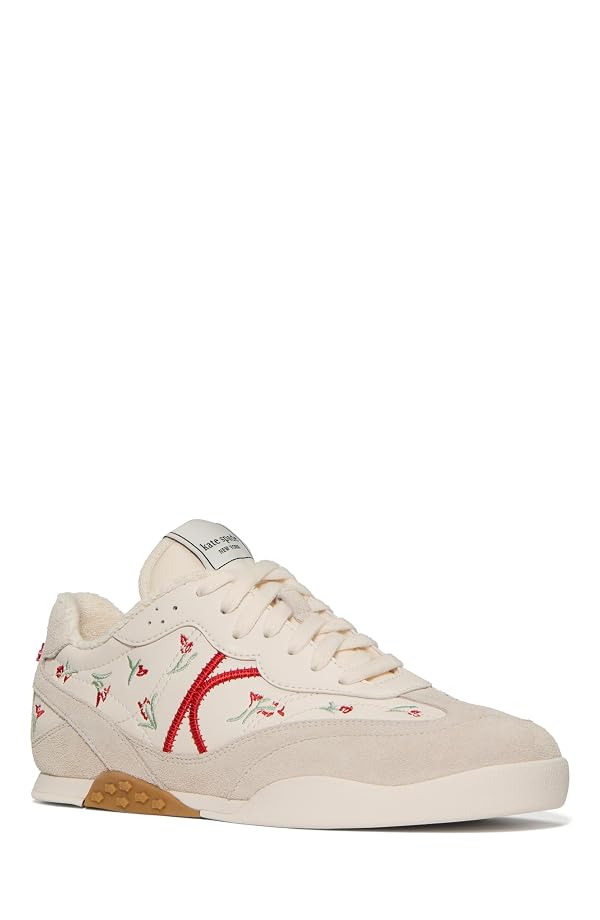 kate spade new york Ks Drift Vibrant Buds Smooth Leather Sneaker by kate spade new york - Used condition - Image 5