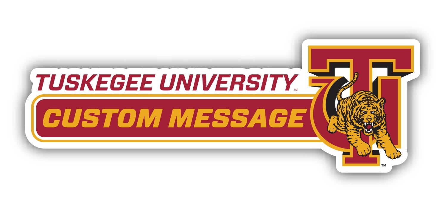Tuskegee University 4 Inch Wide Customizabale Vinyl Decal Sticker Officially Licensed Collegiate Product