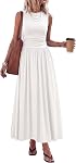 PRETTYGARDEN Summer Maxi Dresses for Women 2026 Sleeveless A Line Flowy Long Casual Sundress Wedding Guest Fashion Clothing