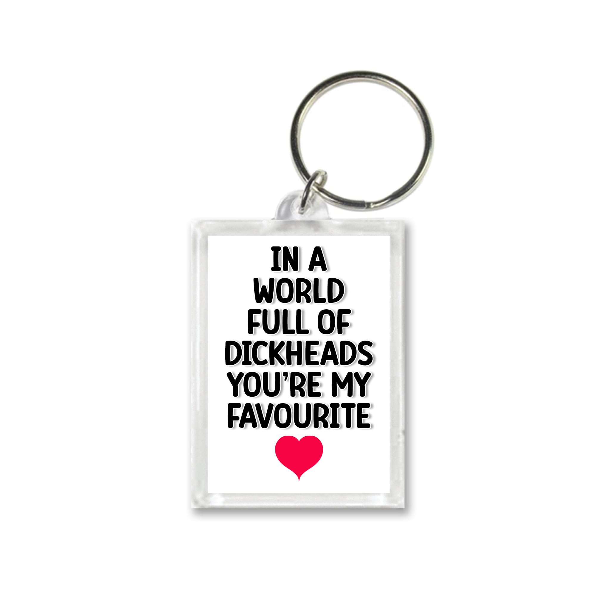 Rib ticklerz - Funny Keyring Dickheads You're My Favourite Boyfriend Husband Anniversary Joke Gifts Valentine's Gifts Birthday Christmas Humour Banter Fun - KR166