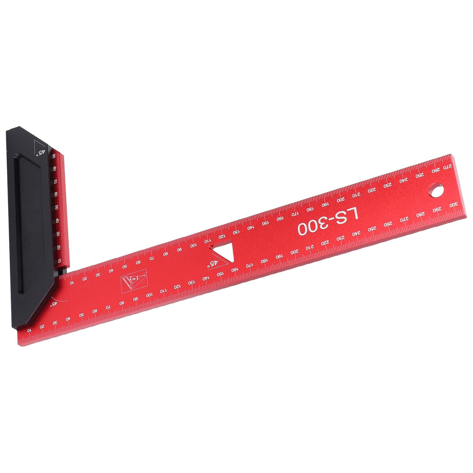 Squadre per la lavorazione del legno con cornice in alluminio, righello per tracciare L con scala, squadre da carpentiere professionali per misurazioni precise, squadra a L in (300 mm)