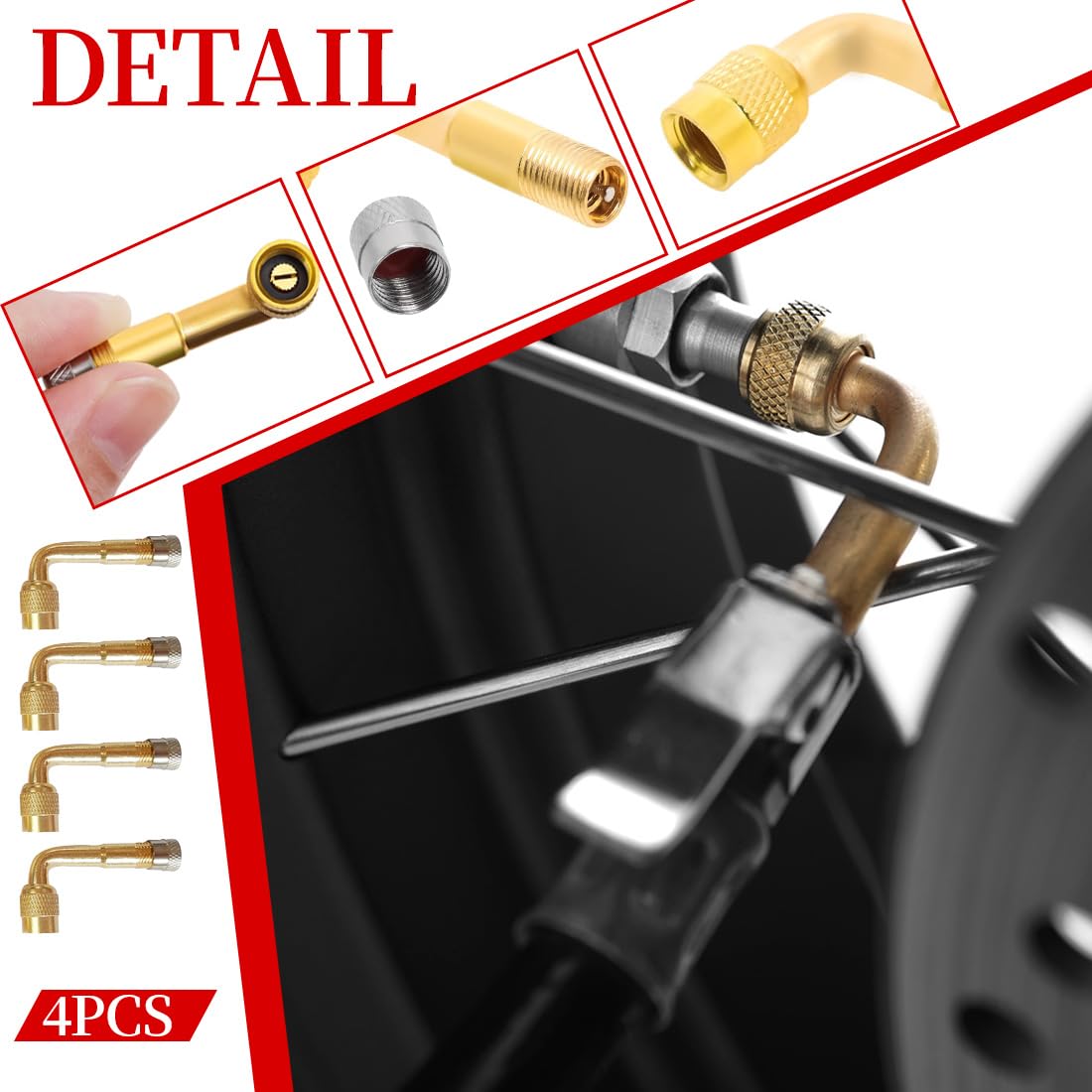 2 Pezzi Di Prolunga Per Valvola A 90 Gradi, Adattatore Per Valvola Per Auto, Valvola Angolare Per Auto, Valvola Per Auto, Valvola Per Bicicletta, Perfetto Per Auto, Moto, Bici E Scooter