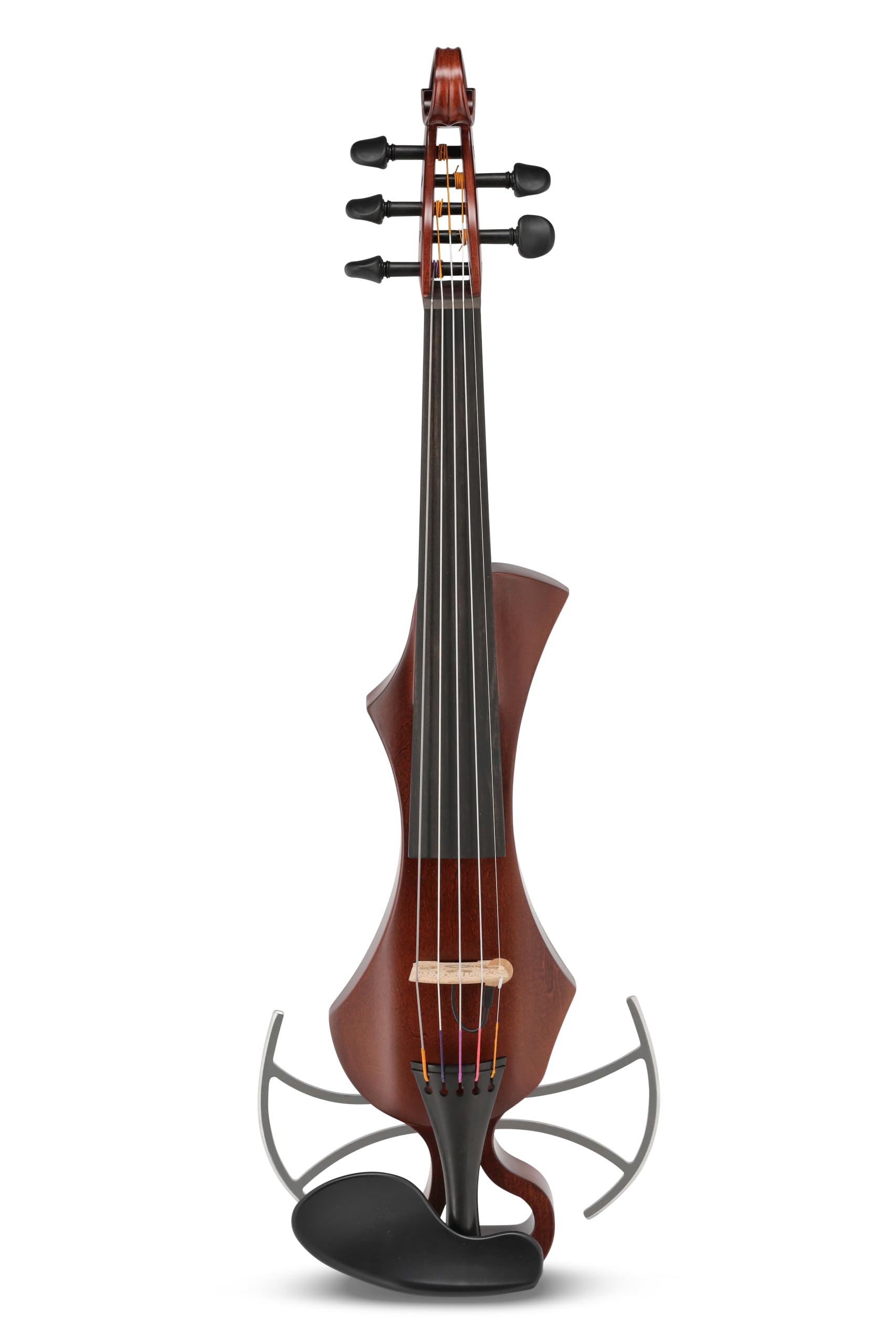 Violino elettrico GEWA, violino elettronico, Novita 3.0 rosso-marrone con adattatore per poggiaspalla, 5 corde
