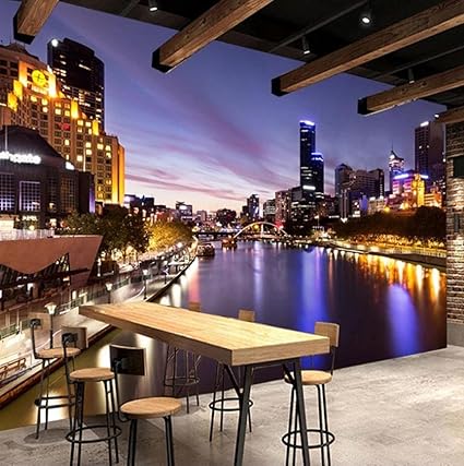 Amazon Co Jp 都市夜景カスタム壁画の壁紙アートの壁画のための壁紙のための壁紙のための壁紙の居間ソファの写真の背景の壁紙 350 245cm Diy 工具 ガーデン