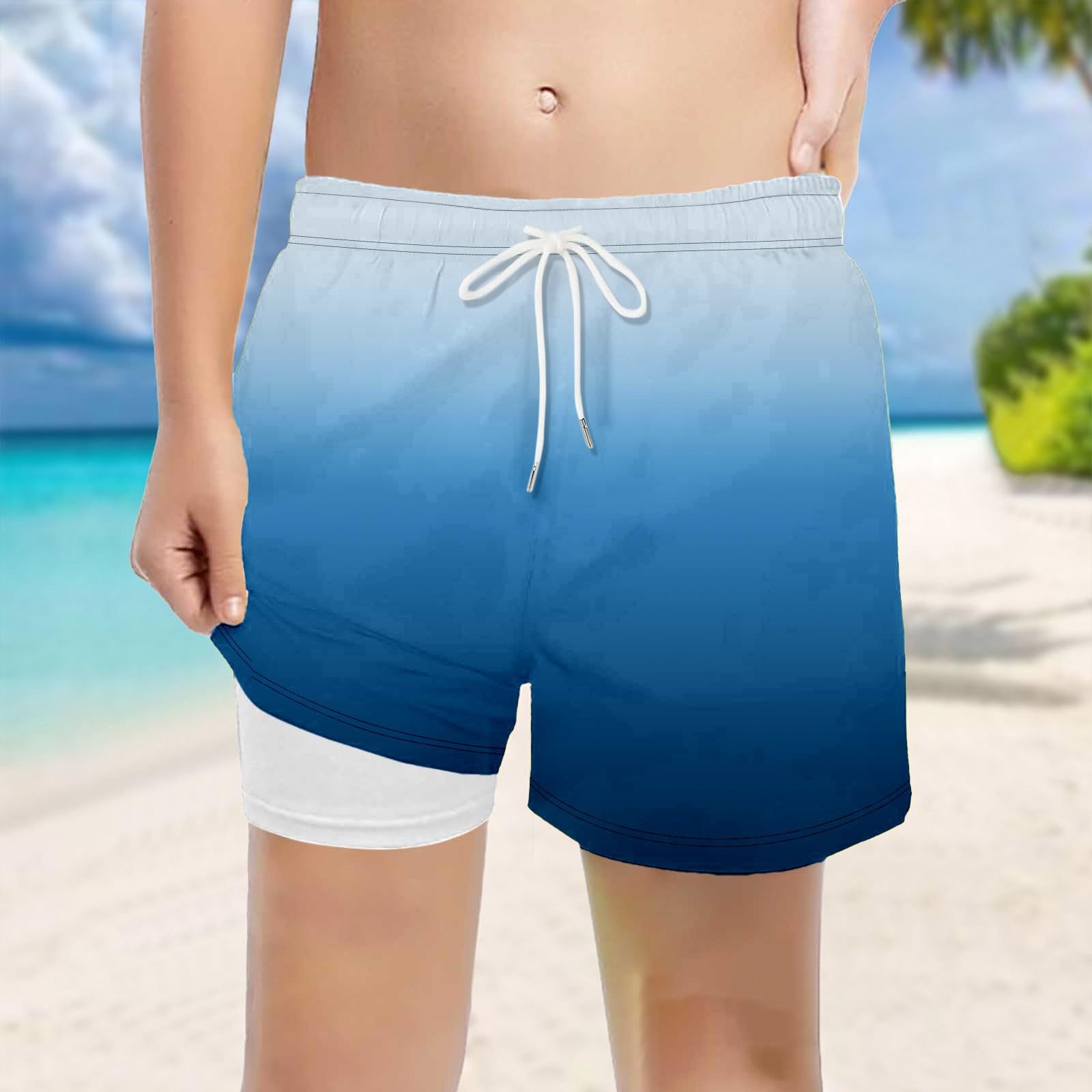 Générique Short De Bain pour Garçon Et Enfant Combinaison Natation Ajustable Bebe Garcon 9 Mois Boxer Calecon Bermuda Plage Été Sechage Rapide Maillot 11 Ans Slip 18