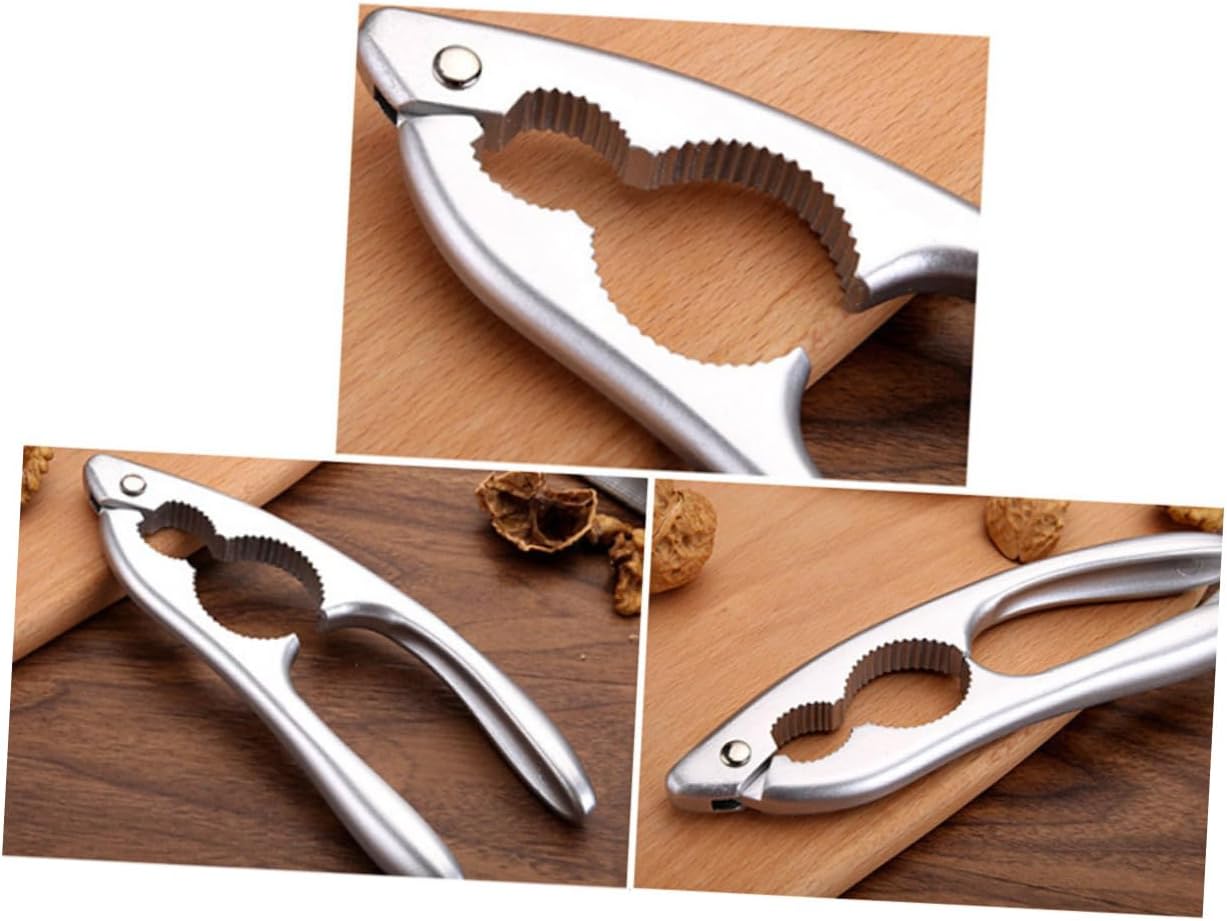 Walnut Opener Nut Crackers Aluminum Alloy a Shaped Silver