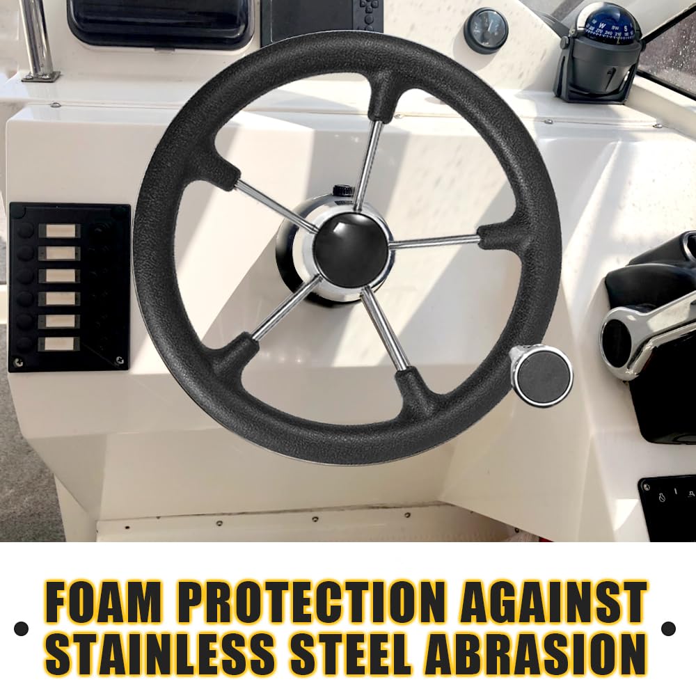 Amazon | ボートハンドル5本スポーク13.5インチステンレススチール